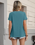 Womens Tshirt Short Sleeve Summer Tops Crewneck Casual Basic Tee Shirts Spring Clothes Trendy Outfit